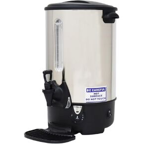 23L Commercial Large Capacity Stainless Steel Hot Water Dispenser Temperature Control Electric Boiling Bucket for Coffee Shops Milk Tea Shops Restaurants 110V 1500W