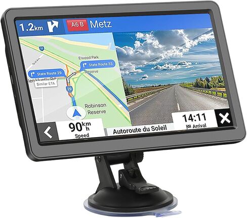 GPS Navigation for Car Truck Navigator - Navigation System 9 Inch Touchscreen, 2025 US/CA/MX Offline Maps Lifetime Free Update, Voice Guidance, Speed Cam Warning, Vehicle RV GPS para carros Trucker in Saudi Arabia