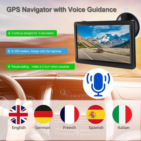 GPS Navigation for Car Truck Navigator - Navigation System 9 Inch Touchscreen, 2025 US/CA/MX Offline Maps Lifetime Free Update, Voice Guidance, Speed Cam Warning, Vehicle RV GPS para carros Trucker in Saudi Arabia