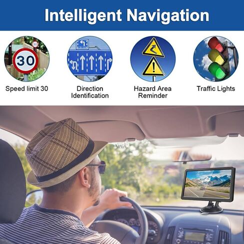 GPS Navigation for Car Truck Navigator - Navigation System 9 Inch Touchscreen, 2025 US/CA/MX Offline Maps Lifetime Free Update, Voice Guidance, Speed Cam Warning, Vehicle RV GPS para carros Trucker in Saudi Arabia