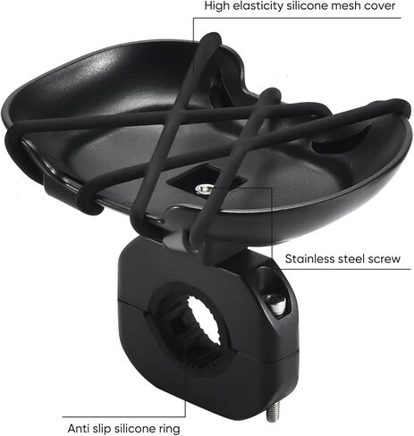 Bicycle Mount for JBL Clip 5, Bike Speaker Mounting Bracket Compatible with JBL Clip 4, Elastic Silicone Mesh Holder Stand Bike Accessories for Outdoor Riding in Saudi Arabia