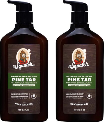 دكتور سترايش غسول اليد والجسم الطبيعي للرجال - مصنوع من زبدة الشيا ، وزيت جوز الهند ، وفيتامين E للترطيب على مدار 24 ساعة - القطران الصنوبر (10 أوقية ، 2 حزمة) in Kuwait