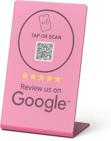 Compatible Google Review Stand - Boost Reviews w/Reusable Google Review Tap Card Stand & QR Code Stand- Smart Phone & iPhone Compatible (1-Pack Gray) in Saudi Arabia