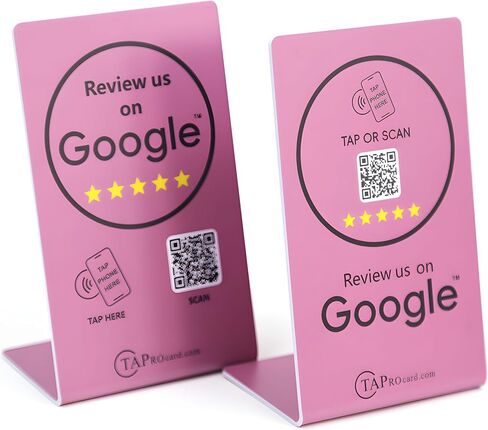 Compatible Google Review Stand - Boost Reviews w/Reusable Google Review Tap Card Stand & QR Code Stand- Smart Phone & iPhone Compatible (1-Pack Gray) in Saudi Arabia