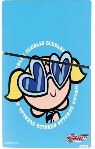 Skinit Decal Gaming Skin Compatible with PS5 Slim Digital Edition Bundle - Officially Licensed Cartoon Network Powerpuff Girls Patches Design in Saudi Arabia