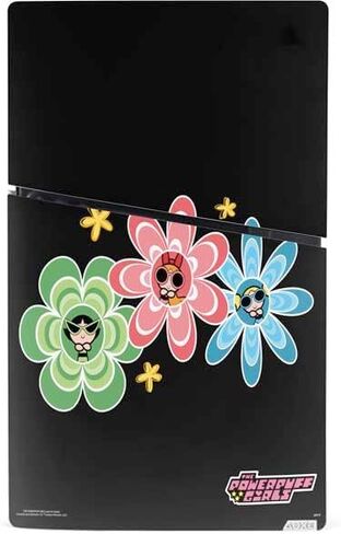 Skinit Decal Gaming Skin Compatible with PS5 Slim Digital Edition Bundle - Officially Licensed Cartoon Network Powerpuff Girls Patches Design in Saudi Arabia