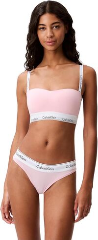 Calvin Klein Women's Modern Cotton Stretch Thong Panties, Scotish Plaid + Rouge/Sundried Tomato, M in Saudi Arabia