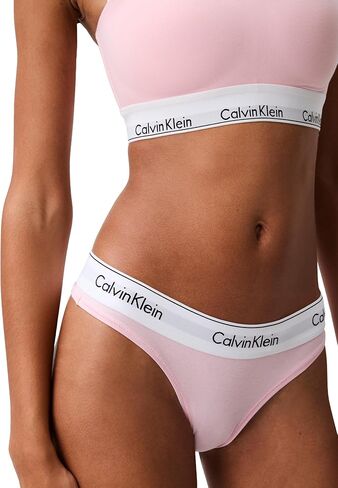 Calvin Klein Women's Modern Cotton Stretch Thong Panties, Scotish Plaid + Rouge/Sundried Tomato, M in Saudi Arabia