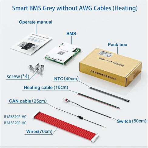 3S ~ 8S LIFEPO4 بطارية 8S 24V 200A مع توازن نشط 1A 2A مع BT CAN RS485 NTC (2 بوصة LCD) in Saudi Arabia
