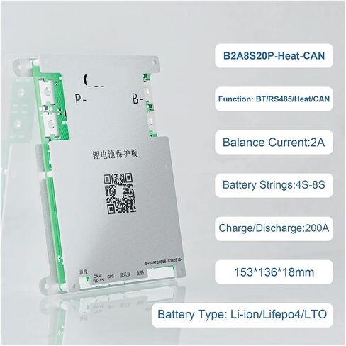 2A Active Balance B2A8S20P CAN RS485 8S 24v 200A Lifepo4 Li-ion LTO Battery 3S~8S Balancer(B2A8S20P-Heat-CAN) in Saudi Arabia