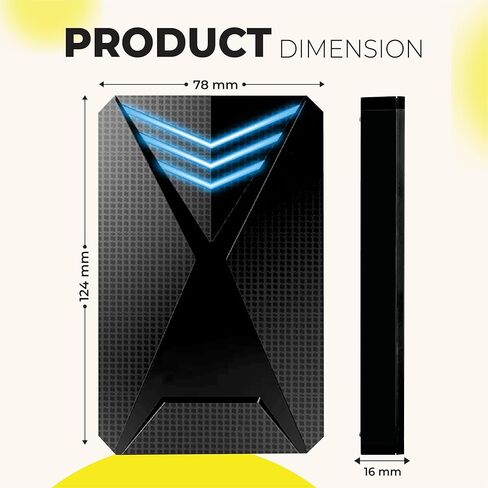 محرك الأقراص الثابتة الخارجي 1 تيرابايت محمول USB 3.0 HDD خارجي مع RGB Light-محرك تخزين بيانات نقل البيانات عالي السرعة متوافق مع PS3 ، PS4 ، PS5 ، سطح المكتب ، الكمبيوتر المحمول ، لوحات الألعاب ، والمزيد in Kuwait