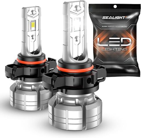 5202 مصابيح ضباب LED أو DRL، 6000 لومن 6000k 400% سطوع أبيض بديل ضوء الضباب للسيارات/الشاحنات، 5201 PS19W مصابيح ضباب خفيفة، غير قطبية، حزمة من 2 in Saudi Arabia