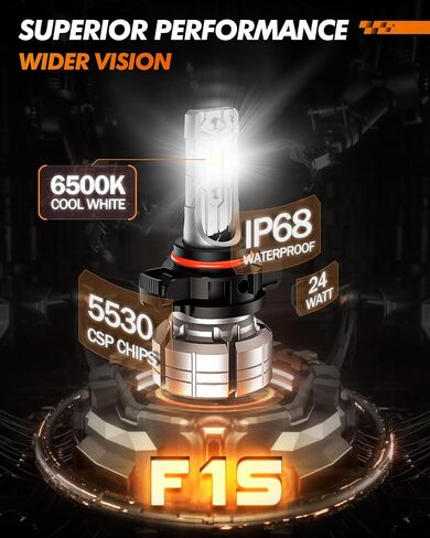 5202 مصابيح ضباب LED أو DRL، 6000 لومن 6000k 400% سطوع أبيض بديل ضوء الضباب للسيارات/الشاحنات، 5201 PS19W مصابيح ضباب خفيفة، غير قطبية، حزمة من 2 in Saudi Arabia