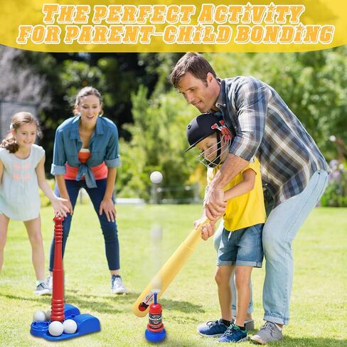 مجموعات كرات Asyxstar T للأطفال، والأطفال الصغار، مجموعة كرات بيسبول - تتضمن 6 كرات بيسبول، وقاذفة بيسبول وحامل كرة T للأطفال من سن 3 إلى 5 سنوات، هدايا ألعاب للأطفال للأولاد بعمر 3 سنوات in Kuwait