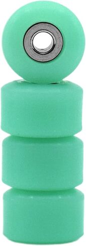 Teak Tuning Apex 71D Urethane Fingerboard Wheels, New Street Shape, 7.7mm Diameter, Ultra Spin Bearings - Made in The USA - White Blue Glow Colorway in Kuwait