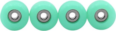 Teak Tuning Apex 71D Urethane Fingerboard Wheels, New Street Shape, 7.7mm Diameter, Ultra Spin Bearings - Made in The USA - White Blue Glow Colorway in Kuwait