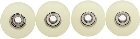 Teak Tuning Apex 71D Urethane Fingerboard Wheels, New Street Shape, 7.7mm Diameter, Ultra Spin Bearings - Made in The USA - White Blue Glow Colorway in Kuwait