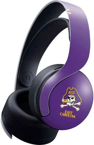 Skinit Decal Gaming Skin Compatible with Pulse 3D Wireless Headset for PS5 - Officially Licensed East Carolina University ECU Pirates Logo Yellow Design in Kuwait