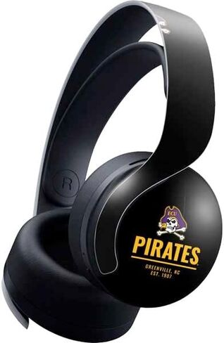 Skinit Decal Gaming Skin Compatible with Pulse 3D Wireless Headset for PS5 - Officially Licensed East Carolina University ECU Pirates Logo Yellow Design in Kuwait