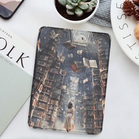 Case for 6" All-New Kindle (11th Generation-2022/2024 Release), Book Lovers Folio Lightweight PU Leather Book Cover with Auto Wake/Sleep, Just One More Chapter in Kuwait