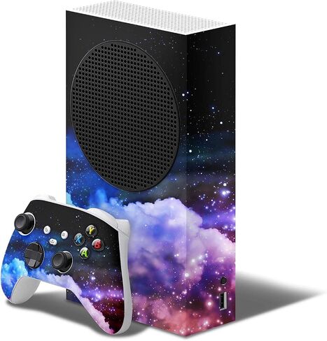 Purple Blue and Pink Cloud Galaxy Full-Body Cover Wrap Vinyl Decal Skin Kit Compatible with The New Microsoft Xbox Series X + Controller in Kuwait