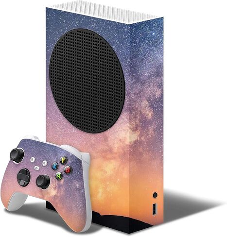 Purple Blue and Pink Cloud Galaxy Full-Body Cover Wrap Vinyl Decal Skin Kit Compatible with The New Microsoft Xbox Series X + Controller in Kuwait