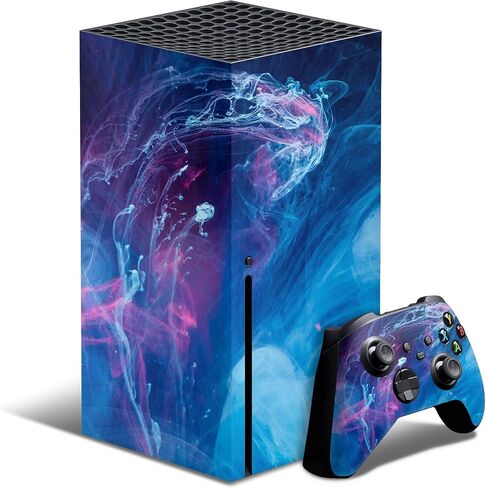 Purple Blue and Pink Cloud Galaxy Full-Body Cover Wrap Vinyl Decal Skin Kit Compatible with The New Microsoft Xbox Series X + Controller in Kuwait