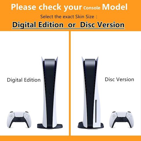 Full Set Skins Compatible with Ps-5 Disc Version,Protective Stickers for Ps-5 Disc Edition Console Controllers (3) in Saudi Arabia