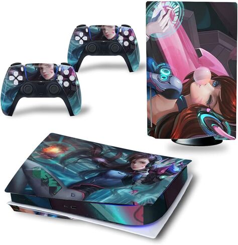 Full Set Skins Compatible with Ps-5 Disc Version,Protective Stickers for Ps-5 Disc Edition Console Controllers (3) in Saudi Arabia