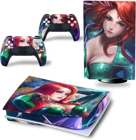 Full Set Skins Compatible with Ps-5 Disc Version,Protective Stickers for Ps-5 Disc Edition Console Controllers (3) in Saudi Arabia