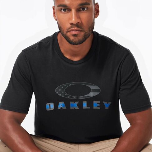 تي شيرت Oakley SI SI Oakley بشعار خط أزرق رفيع، تعتيم، مقاس متوسط in Saudi Arabia