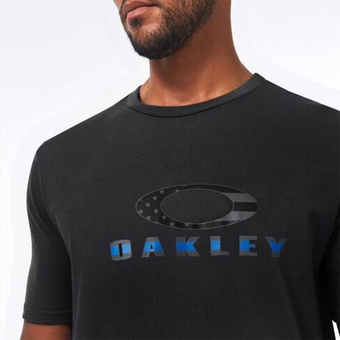 تي شيرت Oakley SI SI Oakley بشعار خط أزرق رفيع، تعتيم، مقاس متوسط in Saudi Arabia