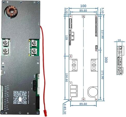 JK-PB2A16S15P تخزين الطاقة 16S 48V LIFEPO4 البطارية 1A 2A توازن نشط 8S 150A 200A 24V RS232 LI-ION LTO (JK-PB2A16S15P 3.2LCD) in Saudi Arabia