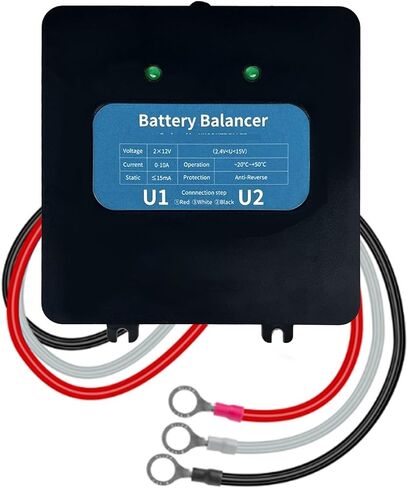 2X 12V Battery Equalizer for 24V 48V 60V 72V 84V Gel Flood Lead Acid Batteries HA01 Voltage Balancer Lead Acid Balancer(with Voltage Display) in Saudi Arabia