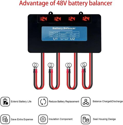 48V Battery Equalizer LED Display for 4 x 12V Batteries Balancer 4S Active Voltage Lead Acid Li li-ion LiFePO4 Battery in Saudi Arabia