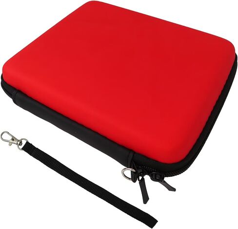 All in One Hard Shell Carrying Case for Nintendo 2DS, Upgraded Multi-function Game Accessory Protective Case with Handle Strap (Red) in Saudi Arabia