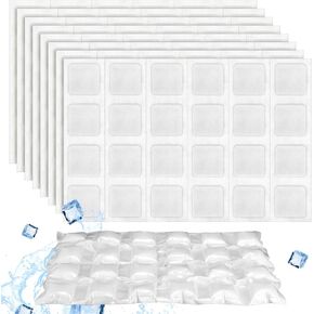 Self-Absorbing Ice Pack, Ice Pack Sheets for Coolers, Reusable Dry Ice Pack, Lunch Bag Freezer Packs, Flexible Ice Pack Sheets, Ice Mat Cube Sheets for Food Fresh and Beverages Cold