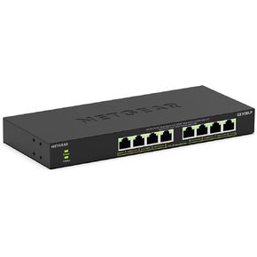 NETGEAR 8-Port PoE Gigabit Ethernet Unmanaged Essentials Switch (GS308LP) - with 8 x PoE+ @ 60W Upgradeable, Desktop, Wall Mount or Rack Mount