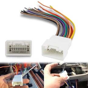 Radio Wiring Harness for 2001-2007 Toyota Highlander 2002-2006 Camry Lexus ES 330 2002-2006, 20-Pin Wire Connector Install Aftermarket Stereo Head Unit