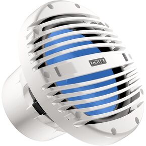 HERTZ HMS 10 B2-LD-W - 10" 2-Ohm Marine Subwoofer with RGB LEDs, White Classic Marine Grille