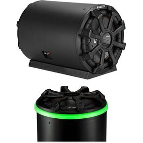 Kicker Bundle: Kicker 46CWTB104 TB 10" 800w Marine Loaded Subwoofer Enclosure+Passive Radiator Bundle with Kicker 47KLSR10 KLSR 10" Weather Proof LED Speaker/Subwoofer Ring Light KLSR10 (2 Items)
