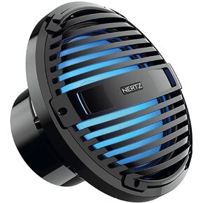 HERTZ HMS 10 B2-LD-C - 10" 2-Ohm Marine Subwoofer with RGB LEDs, Black Classic Marine Grille