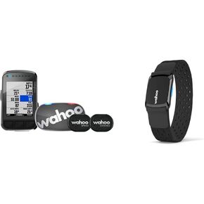 Wahoo ELEMNT Bolt V2 GPS Cycling/Bike Computer Bundle & Wahoo TICKR FIT Heart Rate Armband, Bluetooth, ANT+