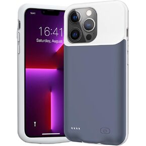 MAXBEAR Battery Case for iPhone 13 Pro, 7000mAh Slim Portable Protective Charging Case Compatible with iPhone 13 Pro (6.1 inch) Rechargeable Battery Pack Charger Case (Black)