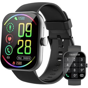 Smart Watch for Men Women(Answer/Make Calls), 2025 New 1.96" HD Smartwatch, Fitness Tracker with 110+ Sport Modes, IP68 Waterproof, Heart Rate/Sleep/Step Monitor, Activity Tracker for Android iOS