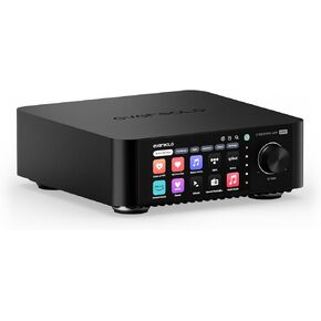 Eversolo Play | 110W Music Streamer with Amplifier & DAC | 5.5" LCD Touchscreen, Support Room Correction & Multi Room HiFi Audio System, Stream Qobuz, Tidal&More | Black (Standard Edition)