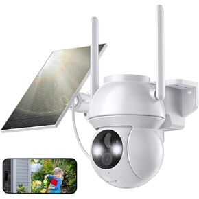Trail Camera with App Control 2K 360° View Night Vision IP65 Waterproof Game Cam