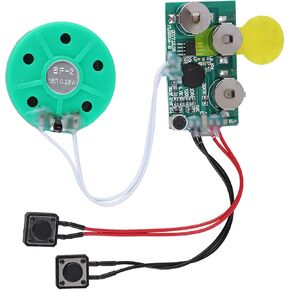 وحدة صوتية قابلة للتسجيل لـ DIY Card Music Music Sound Calk Chip Radio Musical Audio Recorder Engion لبطاقات عيد الميلاد ، وصناديق الهدايا ، وصناديق المجوهرات ، والحرف ، وألعاب الأطفال
