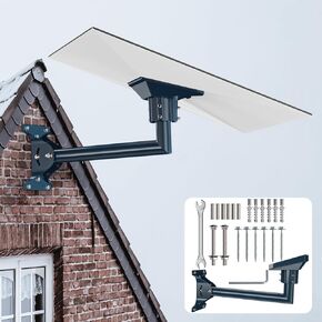 Starlink Gen 3 Mount Adapter Aluminum Alloy, 15.7" Steel Pivot Pole Pipe with Adjustable Base Mount Kit Compatible with Starlink V3 Standard Dish for Roof