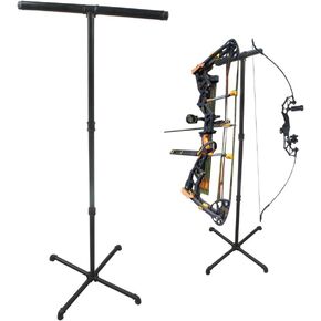 Stable recurve bow stand,bow stand Convenient,bow holder archery Easy to Carry(black